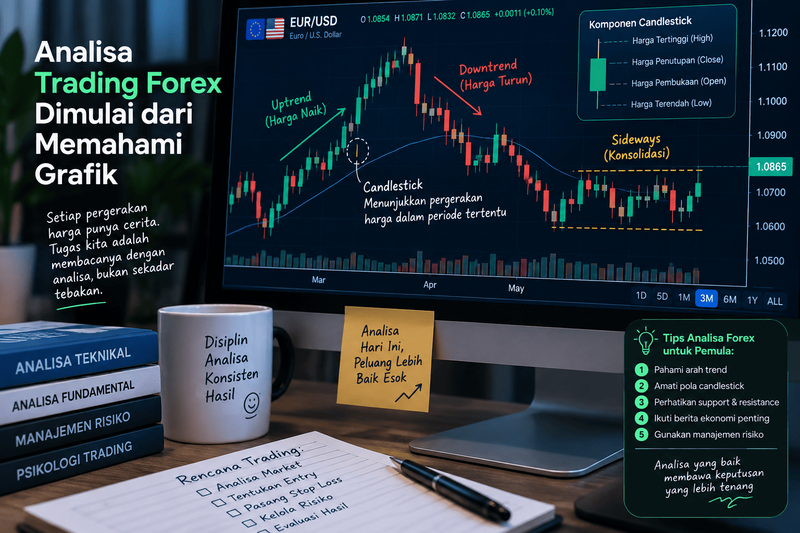 Di Balik Pergerakan Harga, Ini Cara Analisa Trading Forex