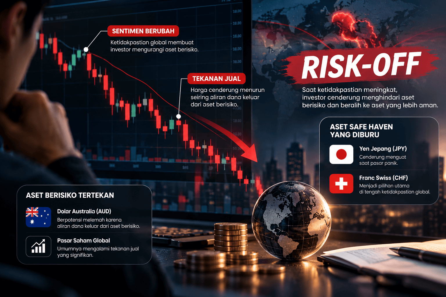 Sering Terkecoh Arah Pasar? Bongkar Rahasia Sentimen Risk On Risk Off Forex!