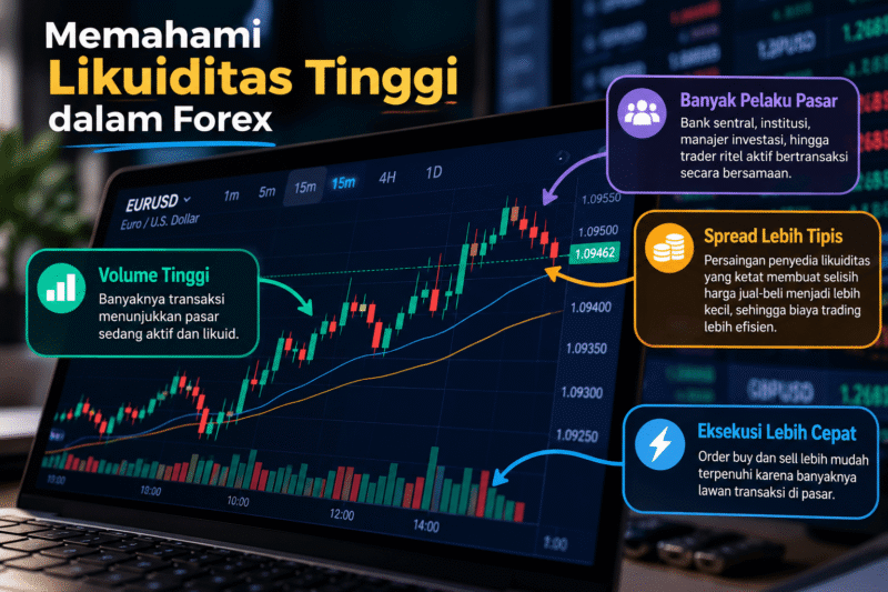 Incar Eksekusi Cepat dan Spread Tipis? Pahami Likuiditas Tinggi dalam Forex 