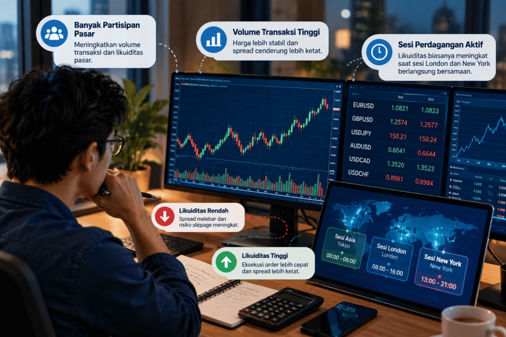 1. trader-menganalisis-likuiditas-pasar-forex