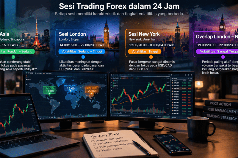 Membaca Waktu Volatilitas Forex Tinggi: Rahasia Jam Emas Pasar yang Jarang Disadari Pemula